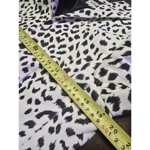 Neiman Marcus White Leopard-Print Open Front Blazer Jacket M cotton velvet - Picture 7 of 11